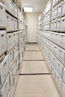 A view inside MUNFLA's climate-controlled storage vault.